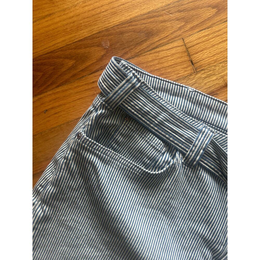 Seven7 Blue & White Striped Denim Mini Skirt – Size 18 - Picture 2 of 10